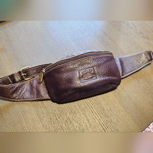 Roots 73 Vintage Genuine Leather Fanny Pack Belt Bag Made in Canada